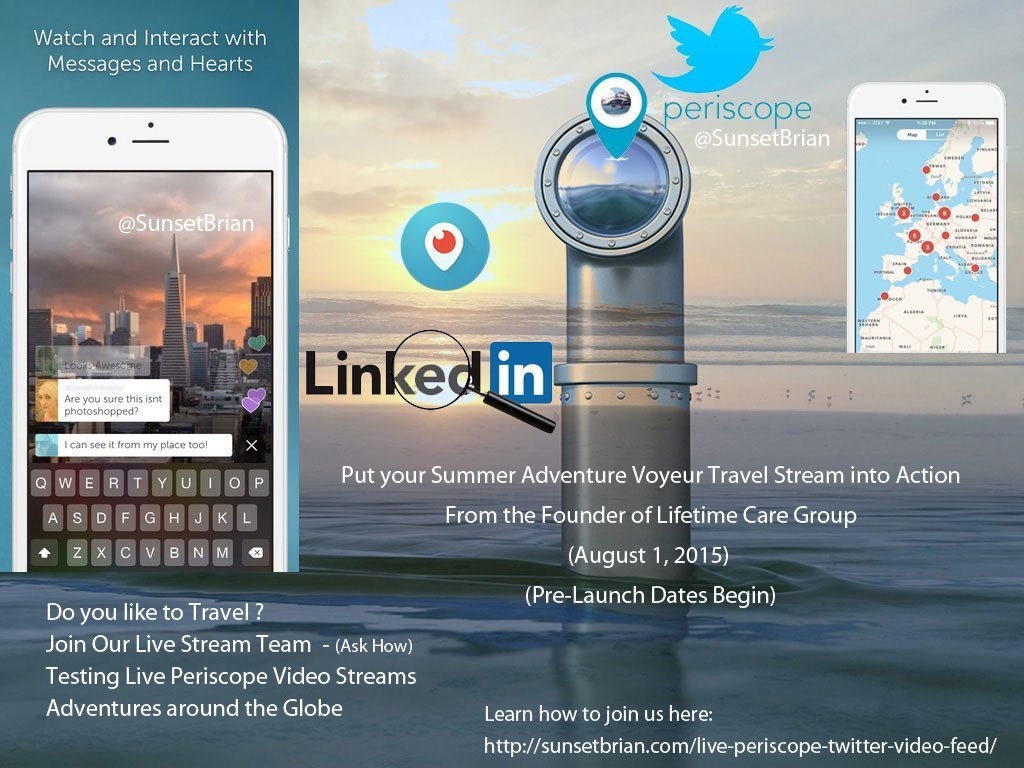Live on Periscope Join Our Travel Adventure Team
